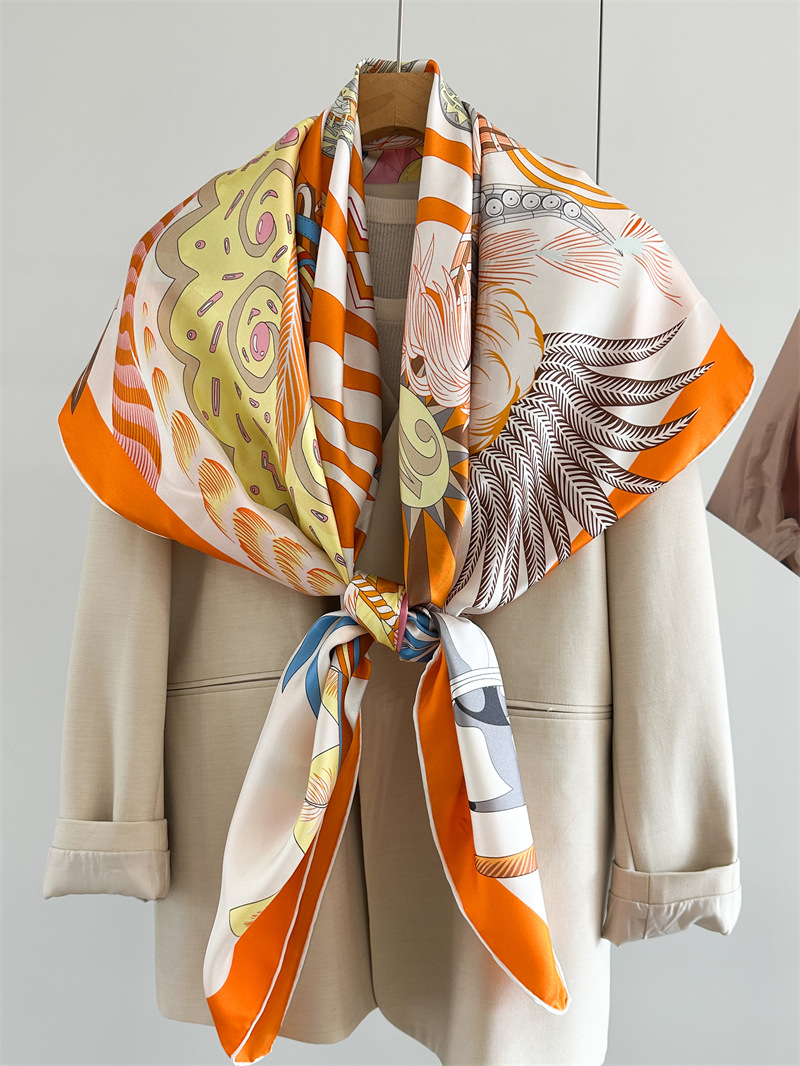 Designer Silk Scarf Women Spri - Travel Accessories Aesthetic review and price